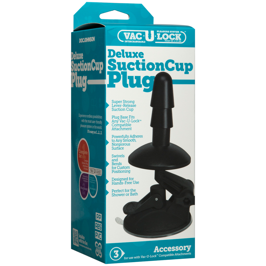 Deluxe Suction Cup Plug Accessory - 2 Stuk Schwarz - 3