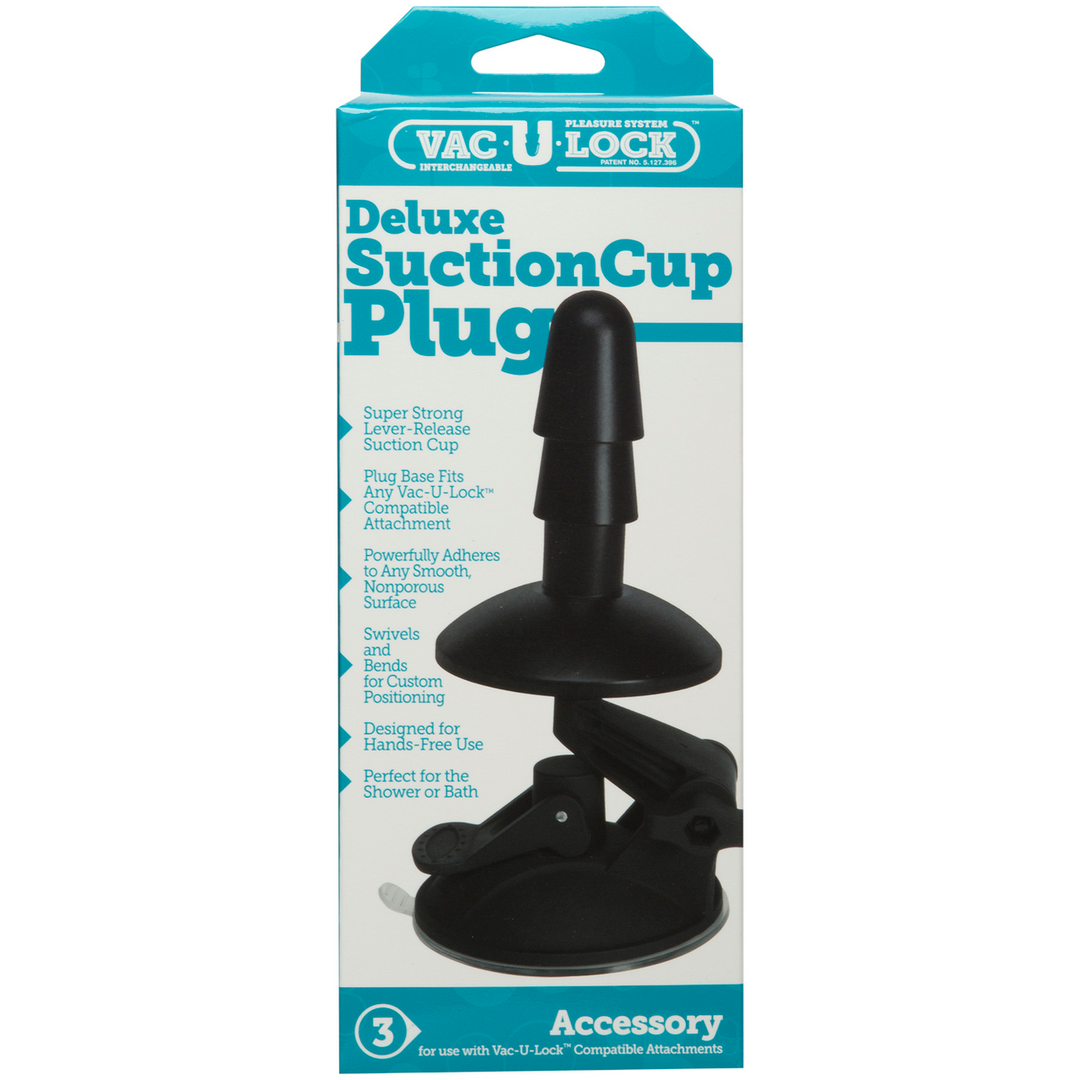 Deluxe Suction Cup Plug Accessory - 2 Stuk Schwarz - 3