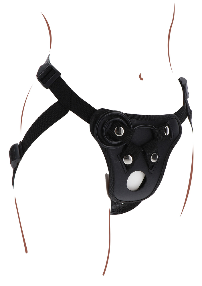 ToyJoy Get Real Strap-On Pleasure Hole Harness O/S BLACK - 3