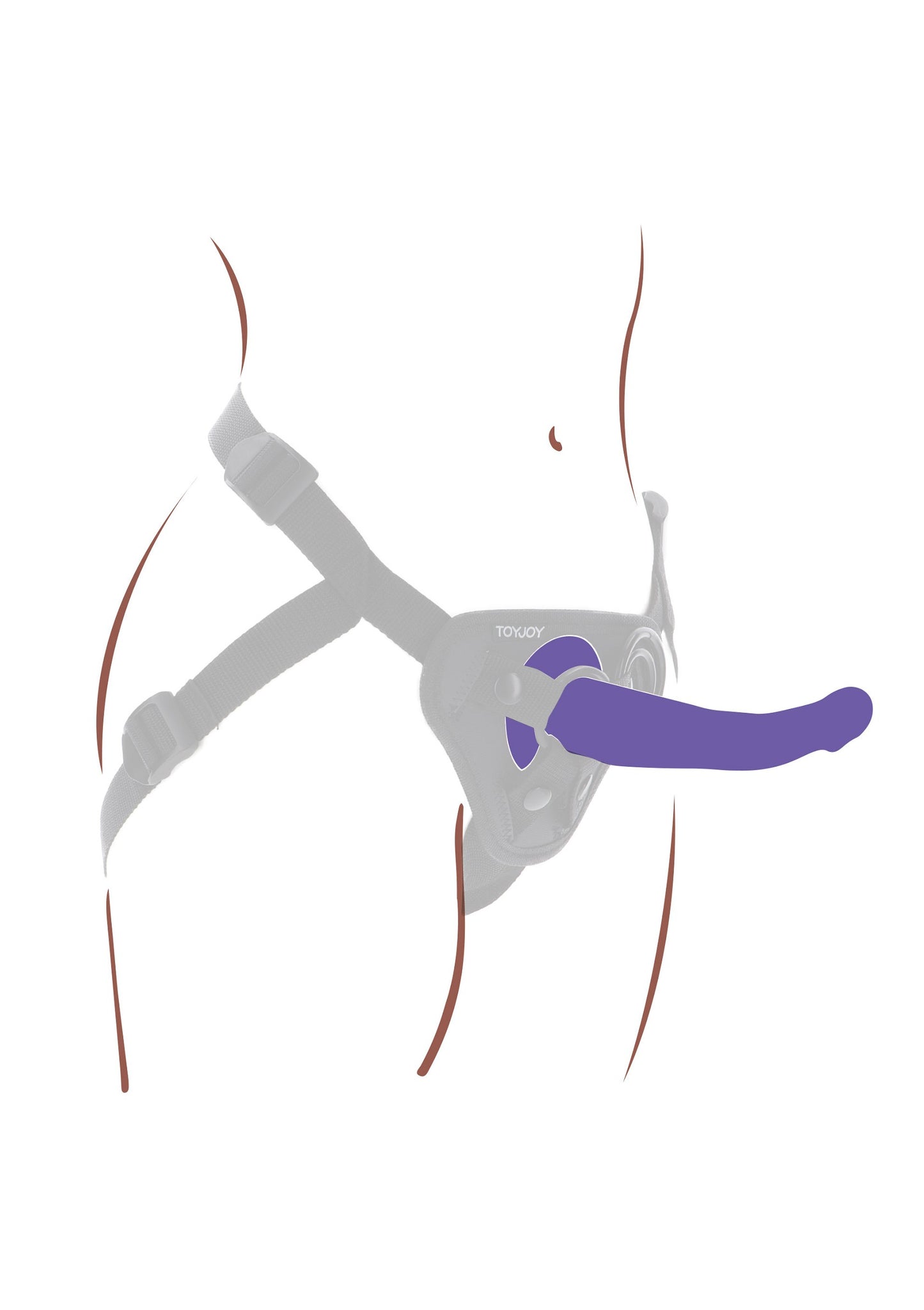 ToyJoy Get Real Harness Dong M PURPLE - 3