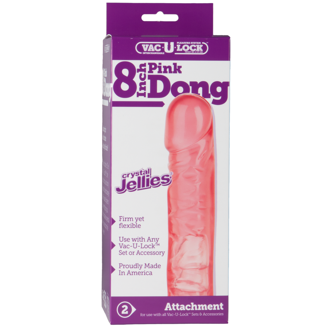 Crystal Jelly Dildo - 8 / 20 cm Pink - 1