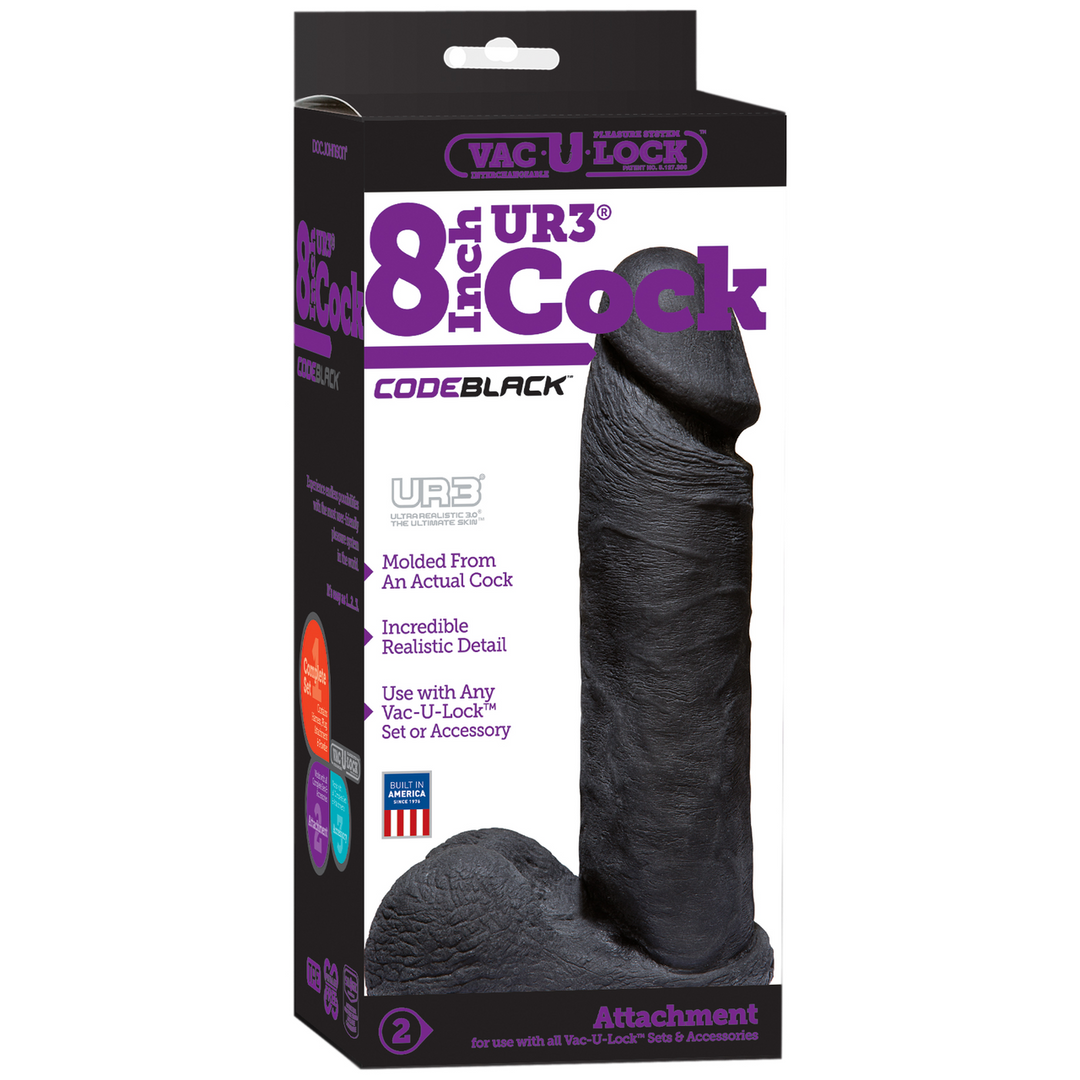 CodeBlack - ULTRASKYN Dildo - 8 / 20 cm Schwarz - 0