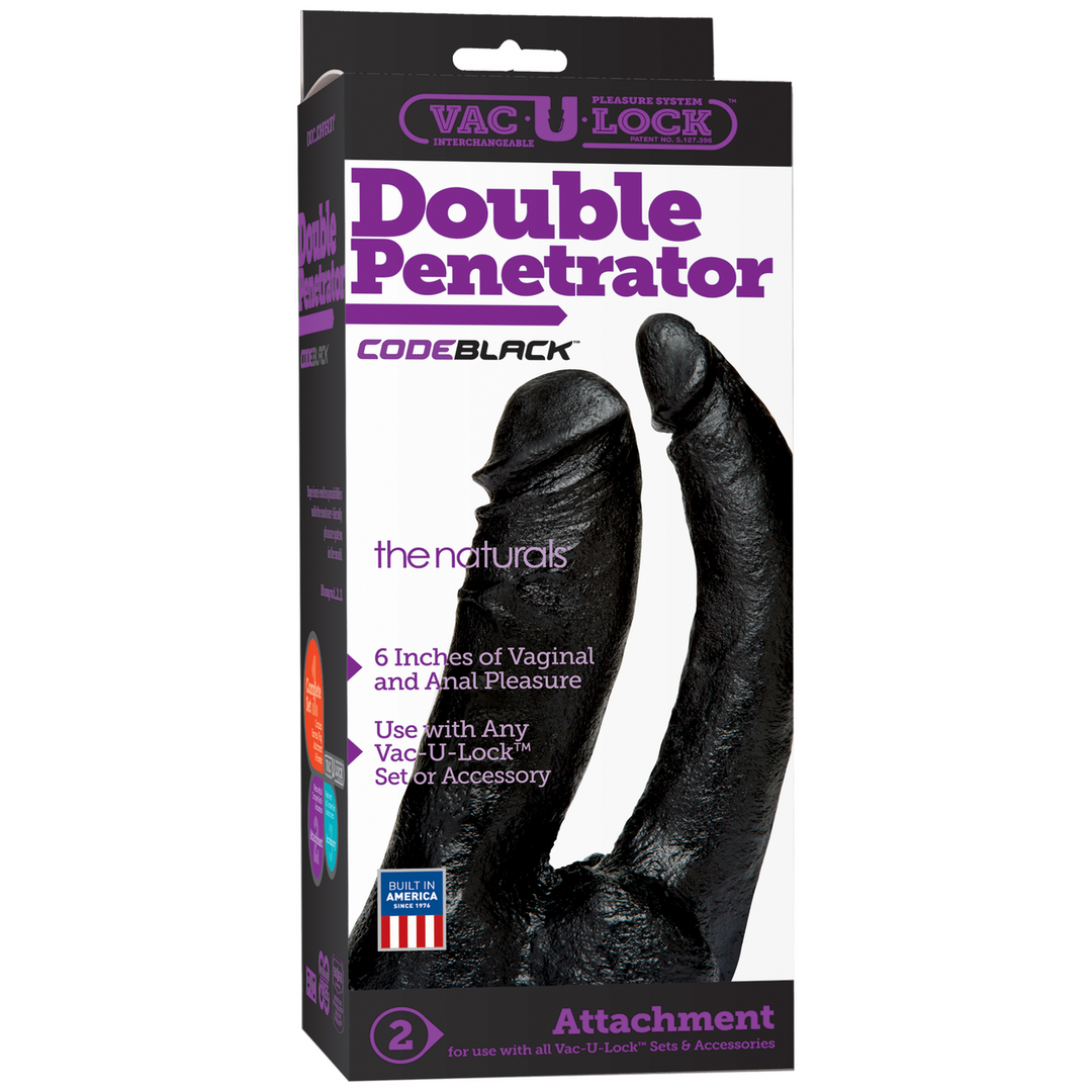 Code Black - Double Dildo Schwarz - 1