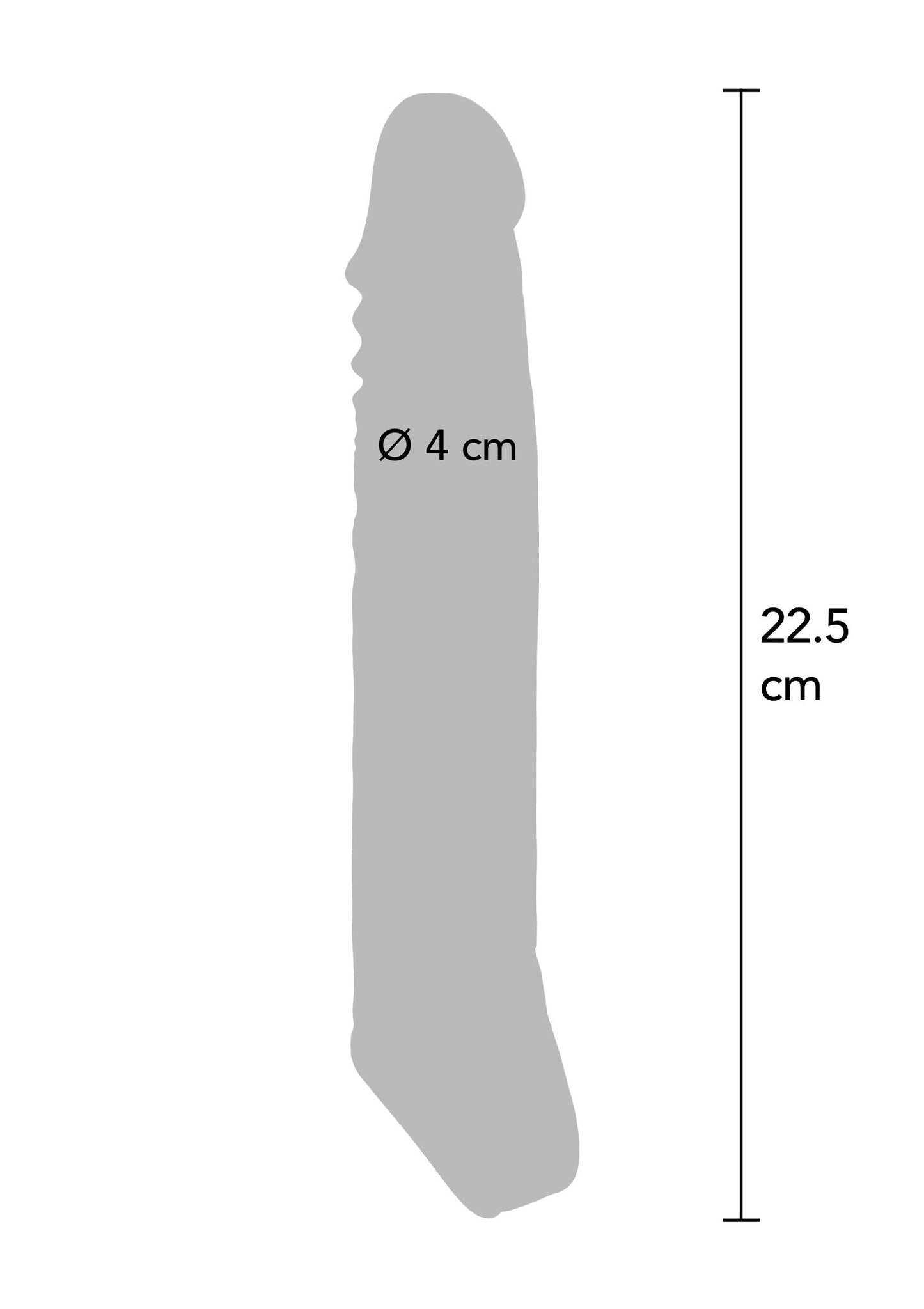 Extension Sleeve TPE XL 22.5 cm CLEAR - 2