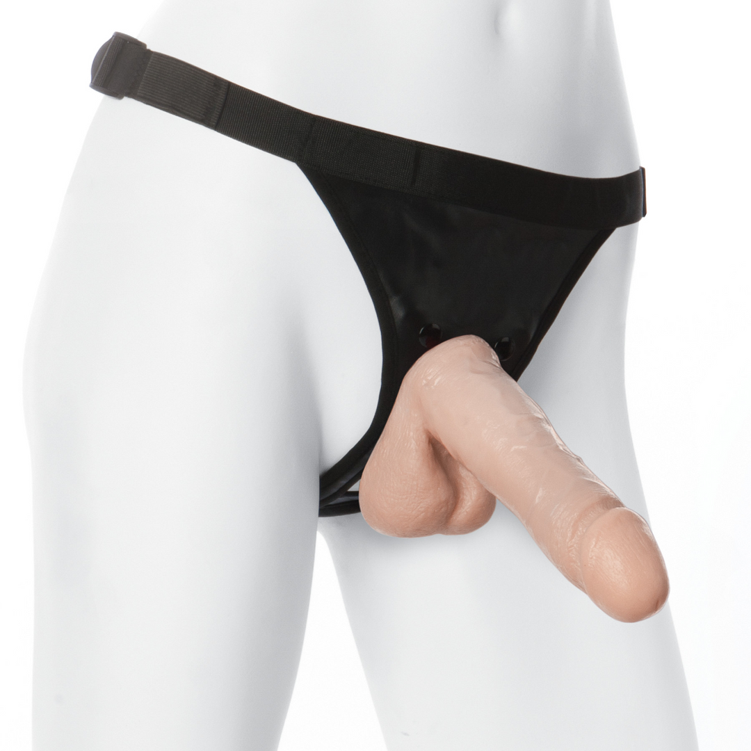 Realistische Dildo met Ultra Harnas - 7 / 18 cm - Vanille Fleischfarben - 2