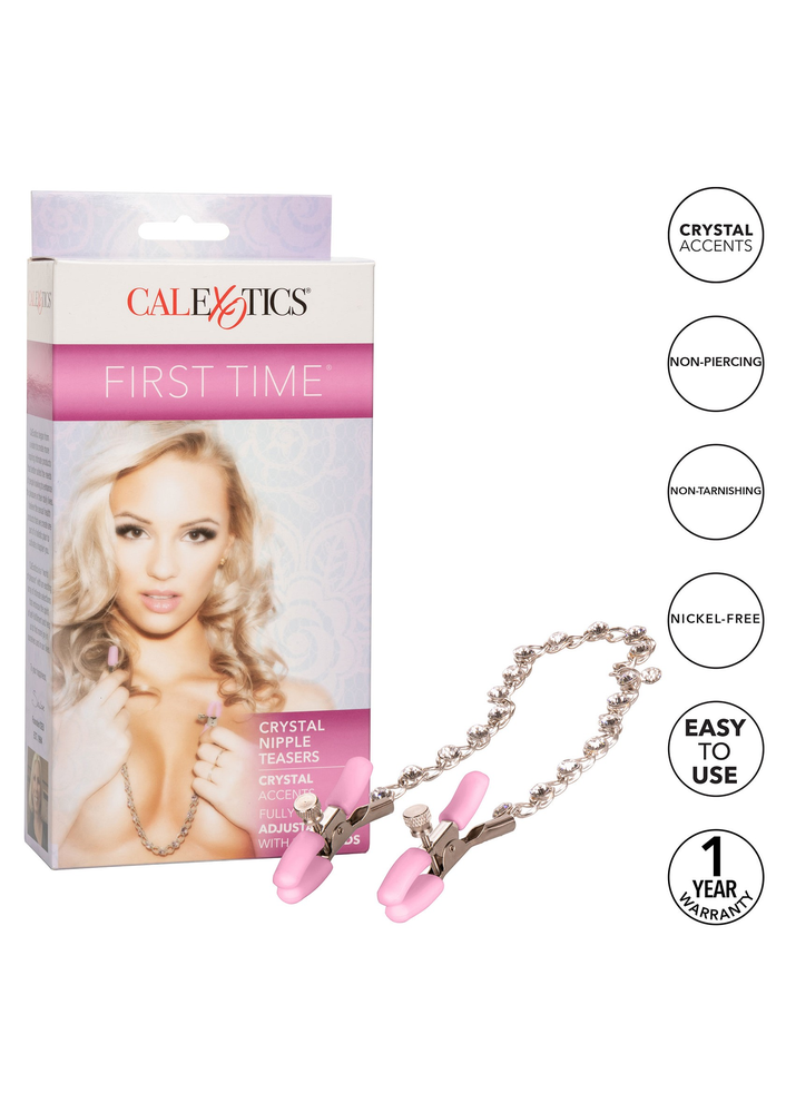 CalExotics First Time Crystal Nipple Teasers METAL - 3