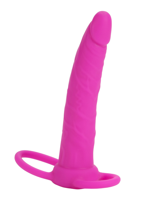 CalExotics Silicone Love Rider Dual Penetrator - Rosa