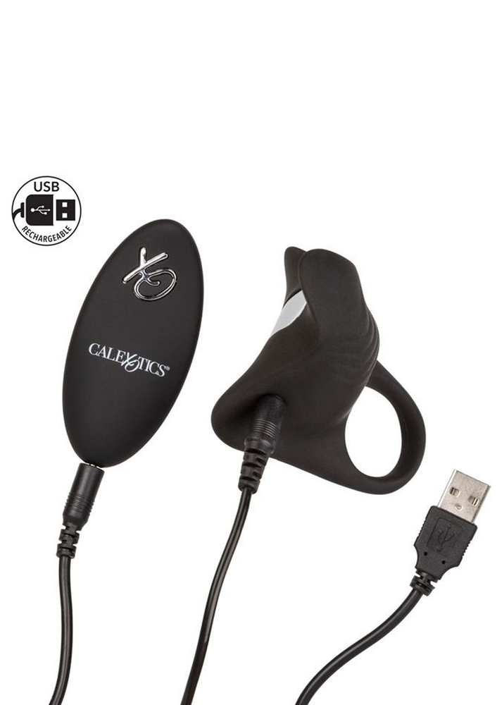 CalExotics Silicone Rechargeable Remote Pleasurizer BLACK - 3