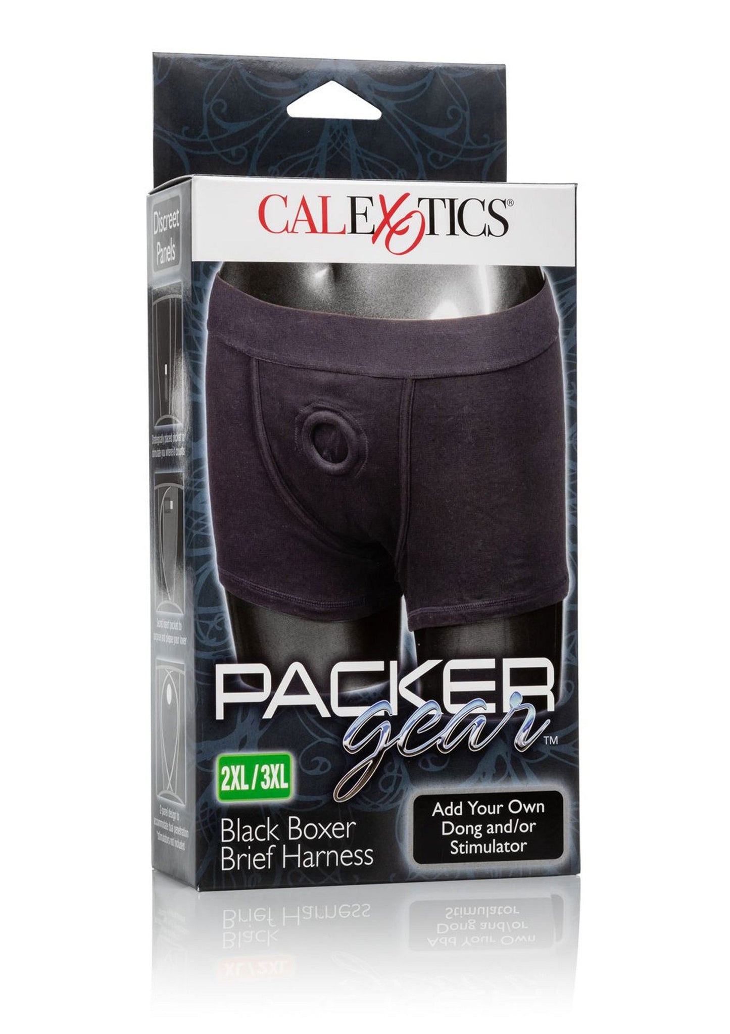 CalExotics Packer Gear Boxer Brief Harness L/XL BLACK XS/S - 3