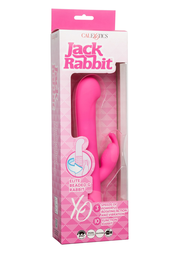 CalExotics Jack Rabbit Elite Beaded G Rabbit PINK - 474