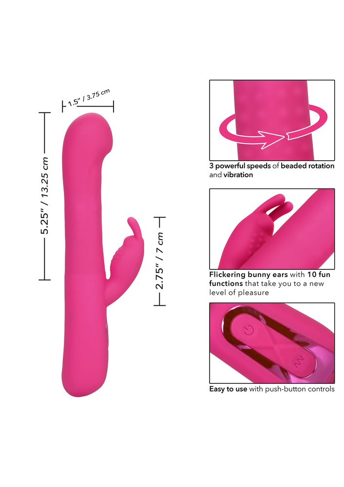 CalExotics Jack Rabbit Elite Beaded G Rabbit PINK - 473