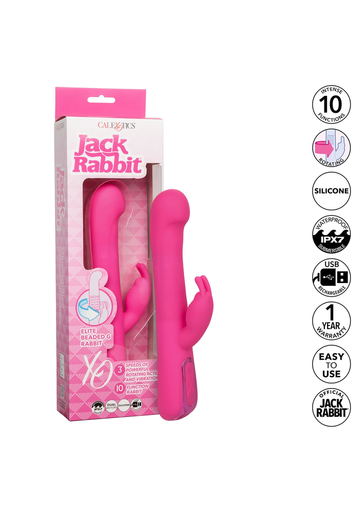 CalExotics Jack Rabbit Elite Beaded G Rabbit PINK - 466