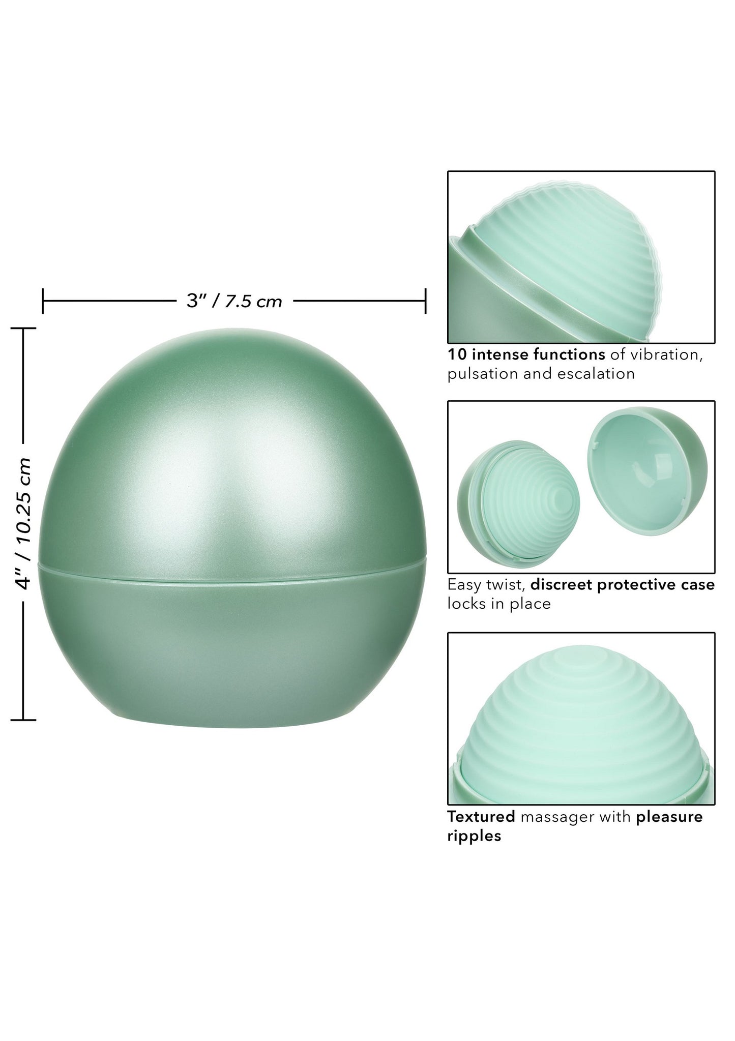 CalExotics Opal Ripple Massager GREEN - 10