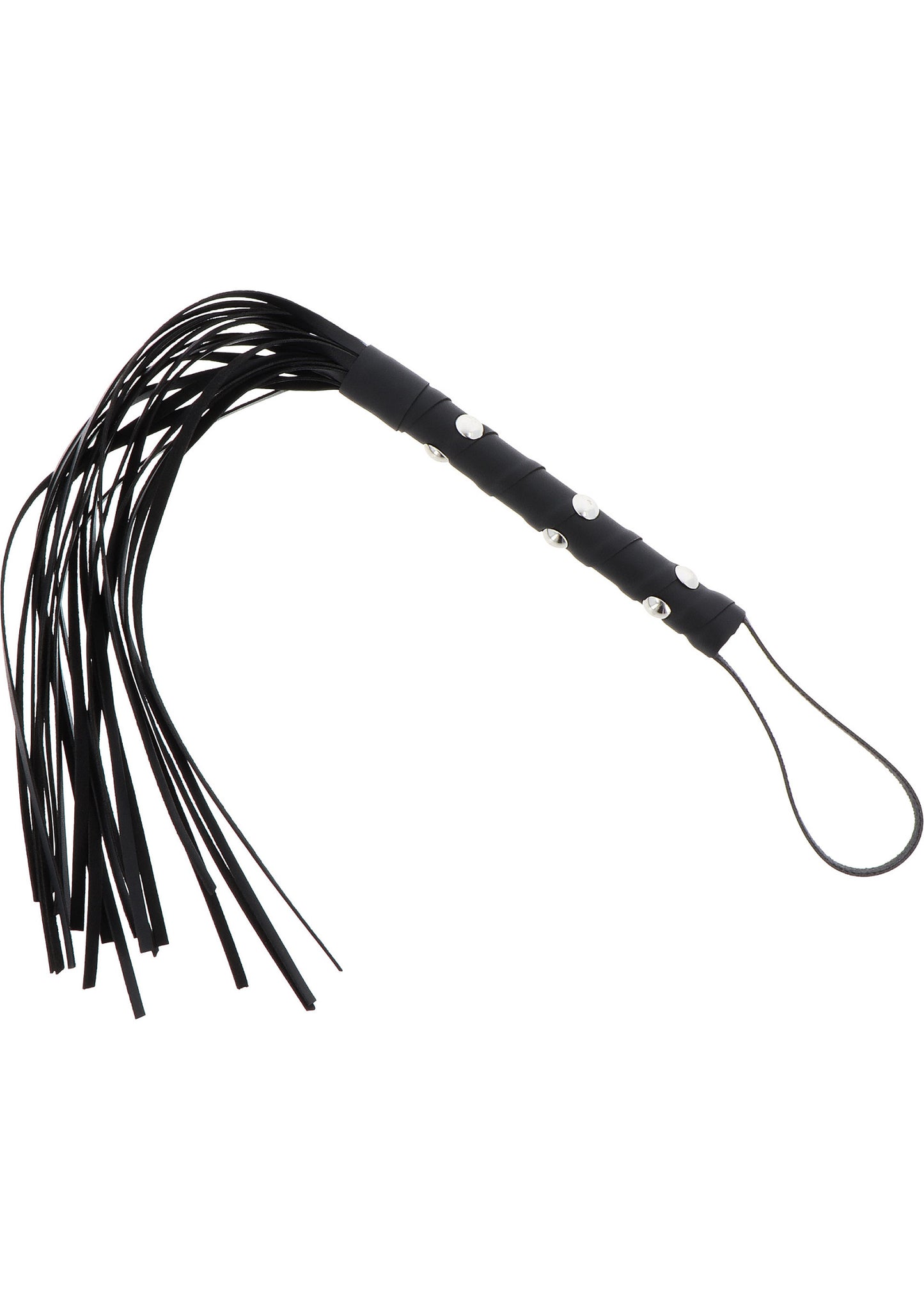 Hidden Desire Extreme Short Studded Flogger Whip BLACK - 2