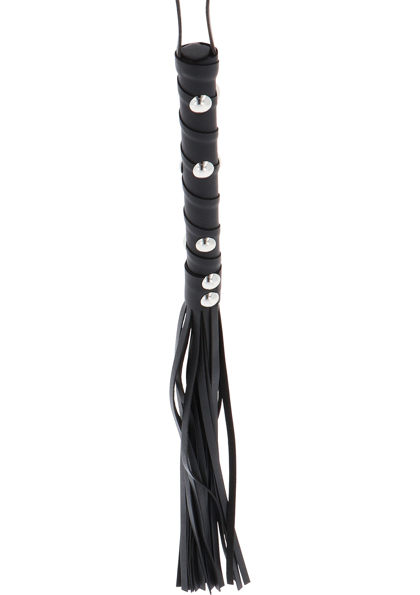 Hidden Desire Extreme Short Studded Flogger Whip BLACK - 3