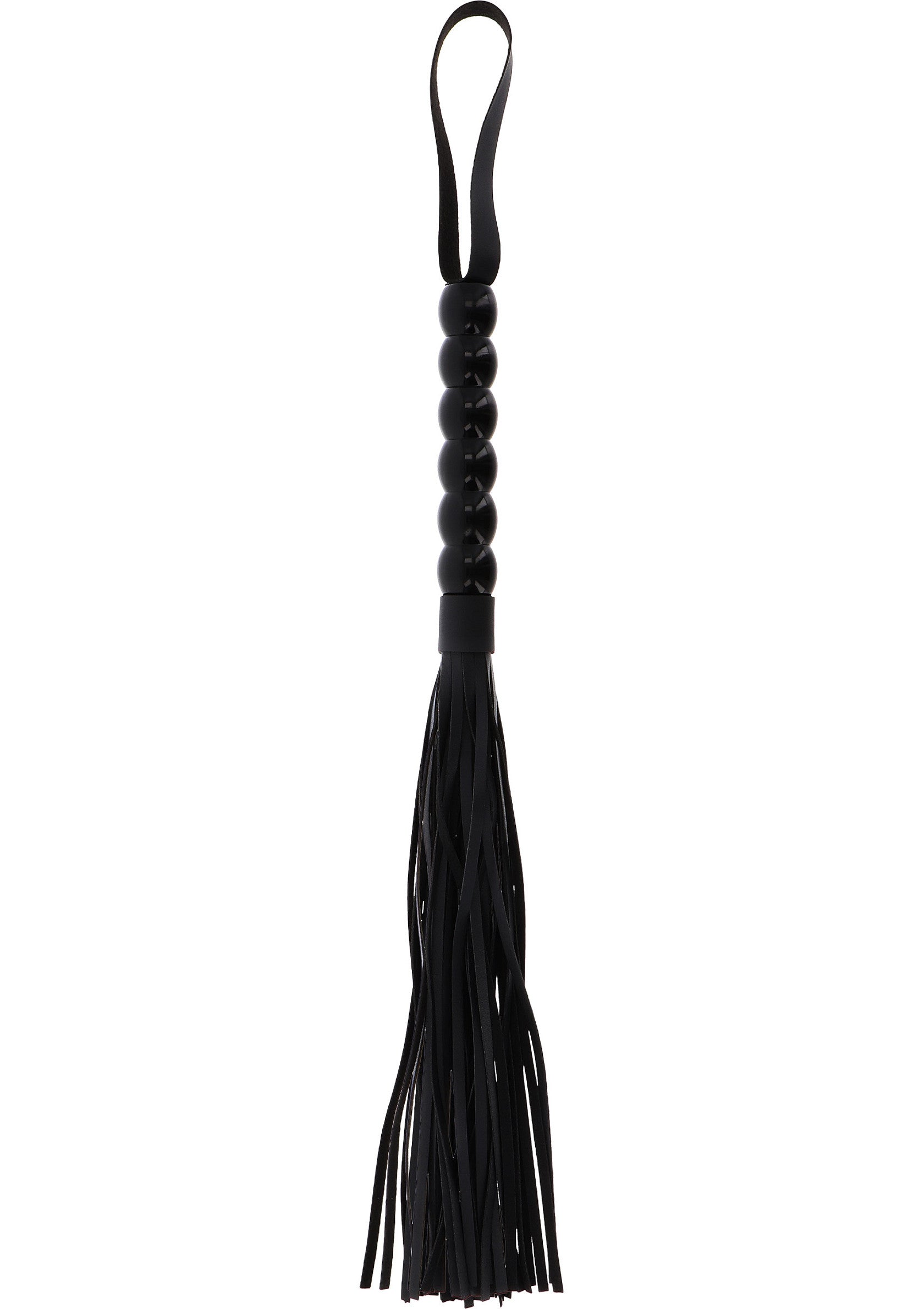Hidden Desire Extreme Long Beaded Flogger Whip BLACK - 0