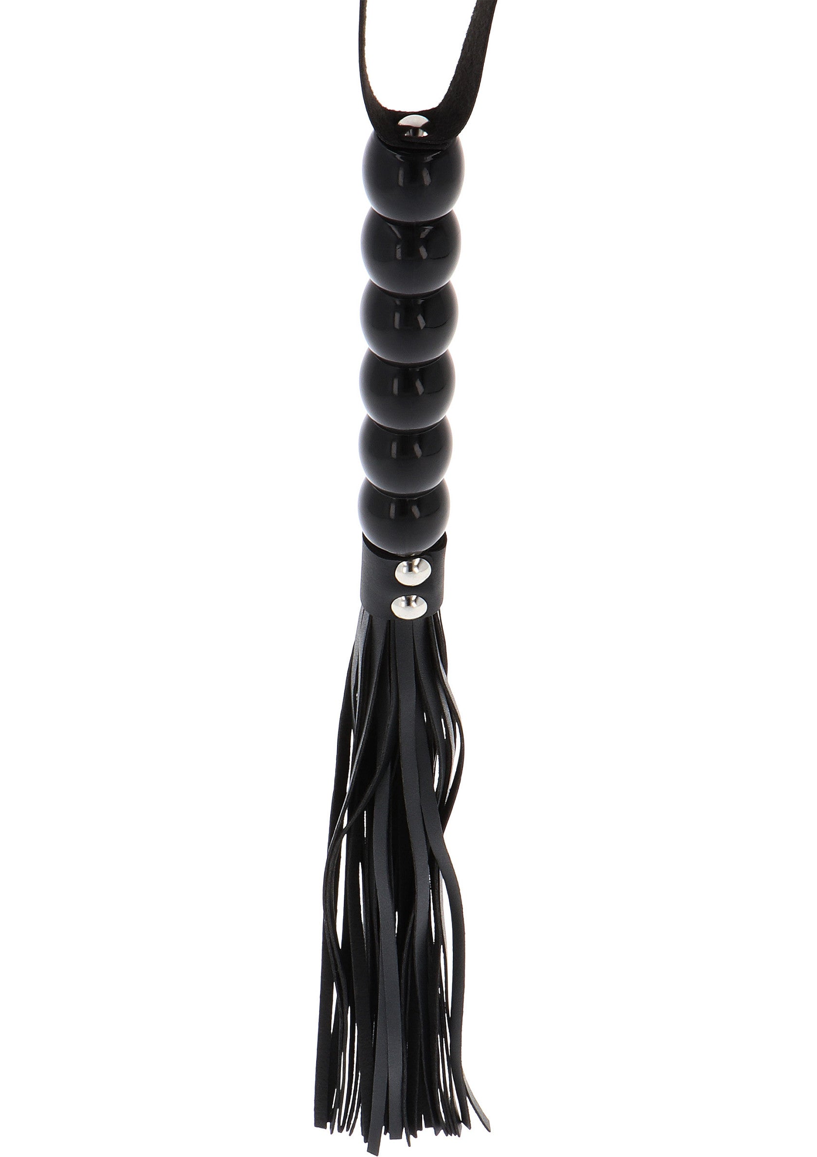 Hidden Desire Extreme Long Beaded Flogger Whip BLACK - 2