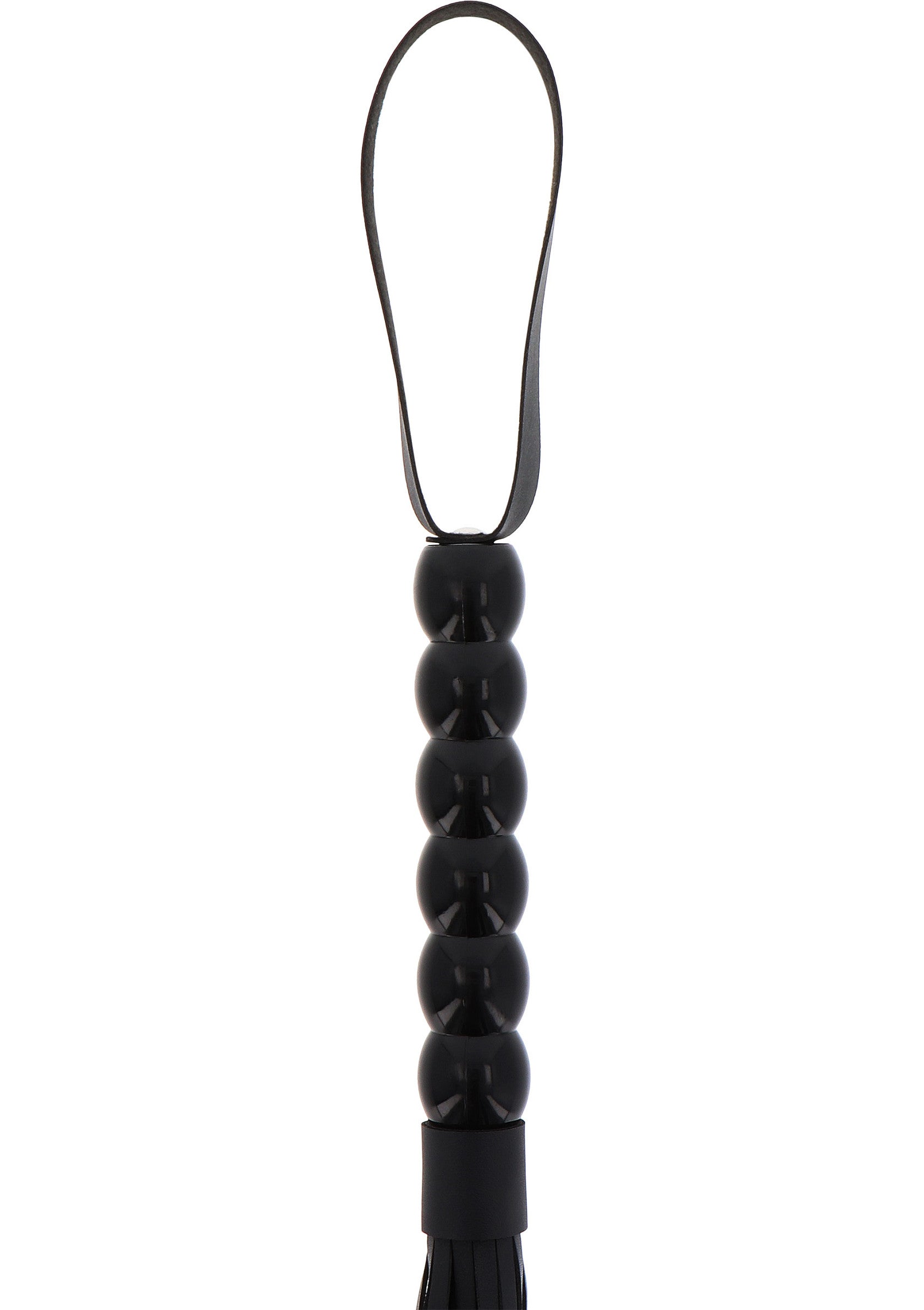 Hidden Desire Extreme Long Beaded Flogger Whip BLACK - 1
