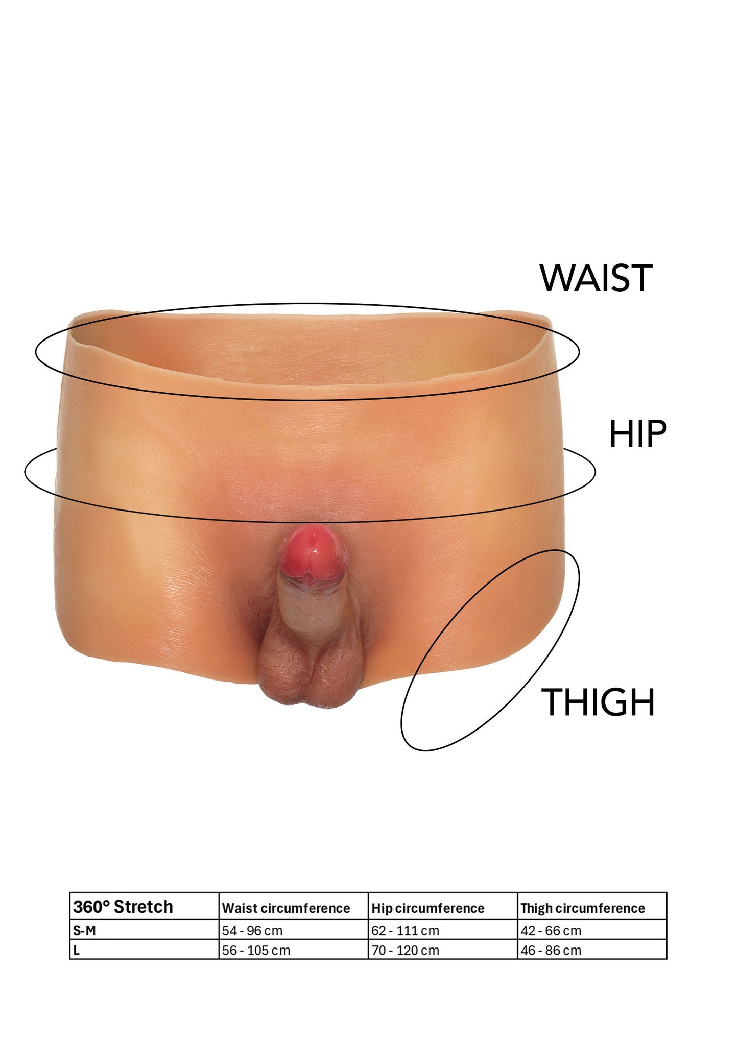 Hidden Desire Alter Ego Boxershort With Penis (18 cm) SKIN S/M - 1