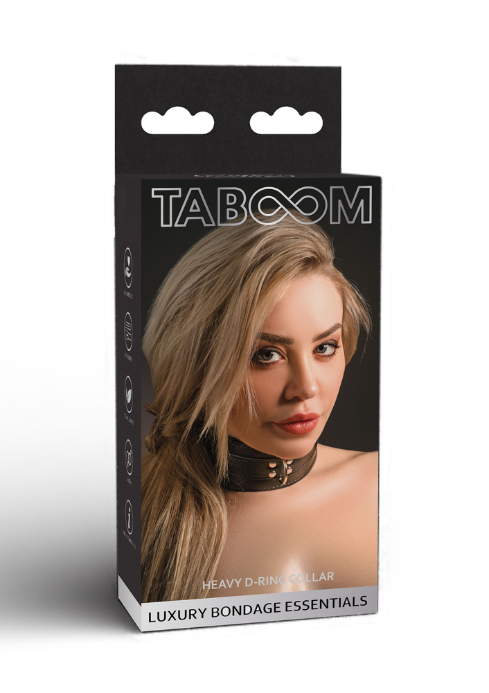 Taboom Bondage Essentials Heavy D-Ring Collar BLACK - 2