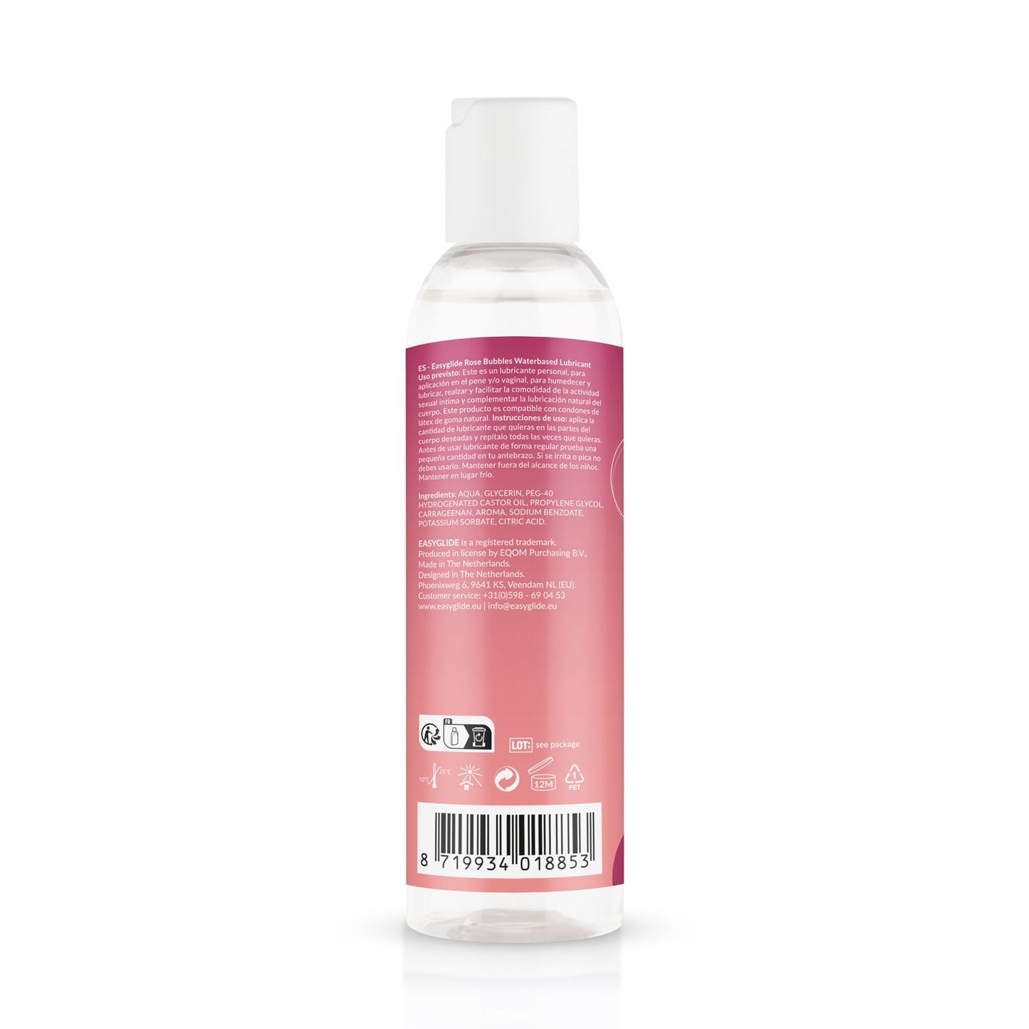 EasyGlide Rosé Bubbels Glijmiddel op Waterbasis - 150 ml - 1