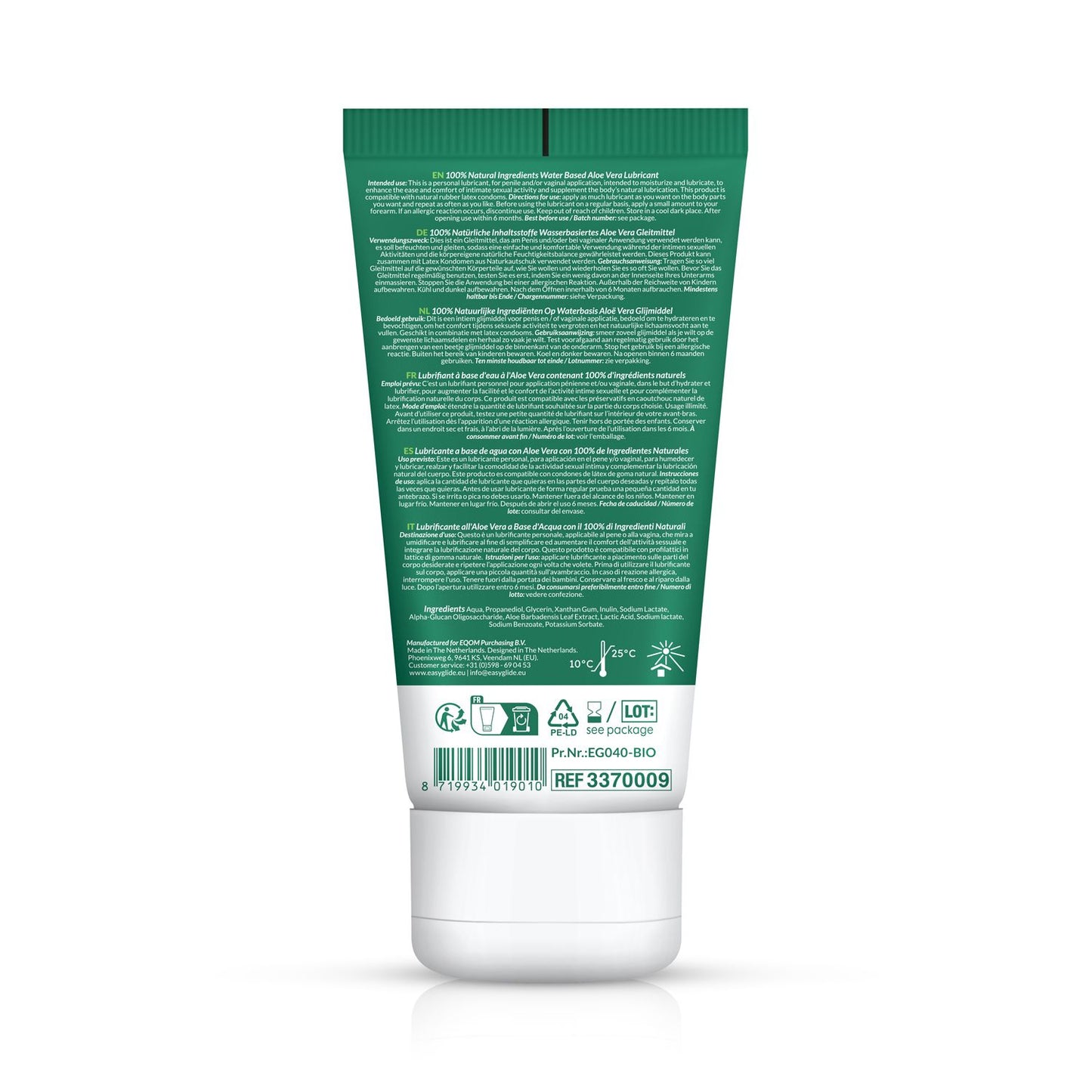 EasyGlide - Bio & Natural Glijmiddel op Waterbasis Aloë vera - 100 ml - 0