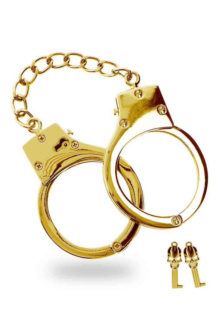 Taboom Bondage in Luxury Gold Plated BDSM Handcuffs GOLD - 3