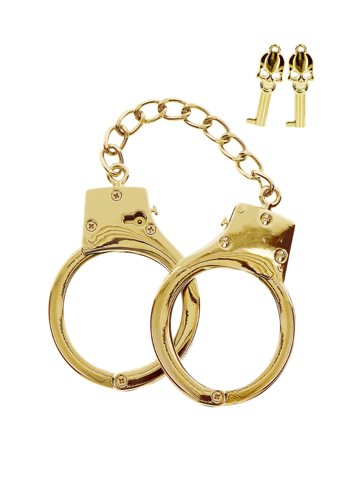 Taboom Bondage in Luxury Gold Plated BDSM Handcuffs GOLD - 7