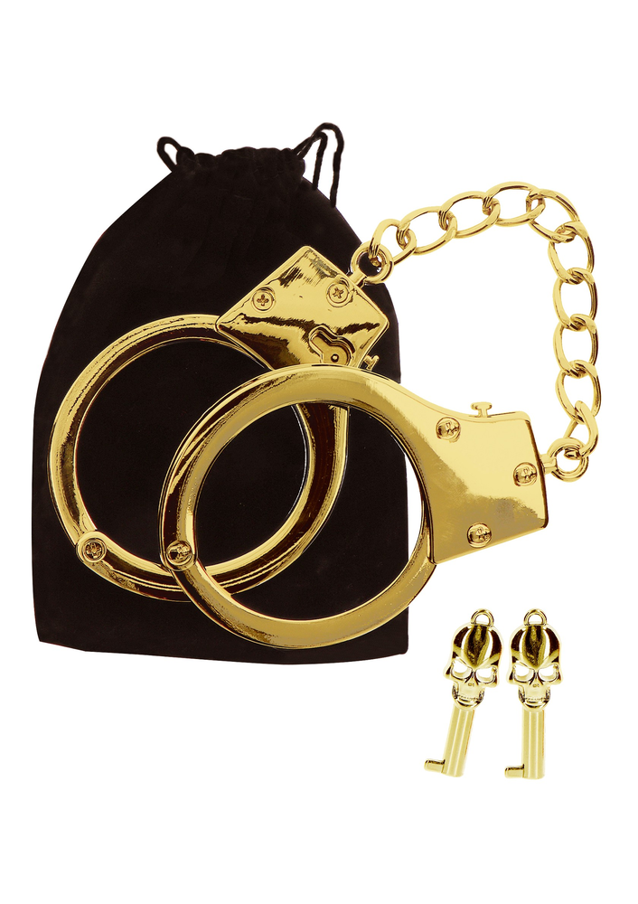 Taboom Bondage in Luxury Gold Plated BDSM Handcuffs GOLD - 2