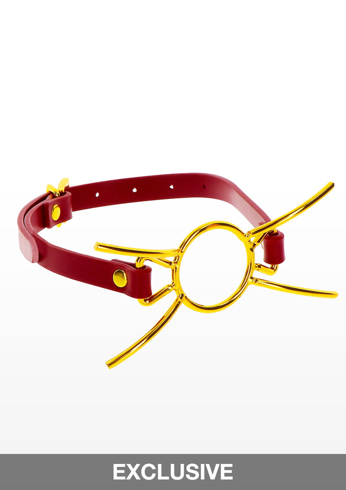 Taboom Bondage in Luxury Open Mouth Spider Gag RED - 1