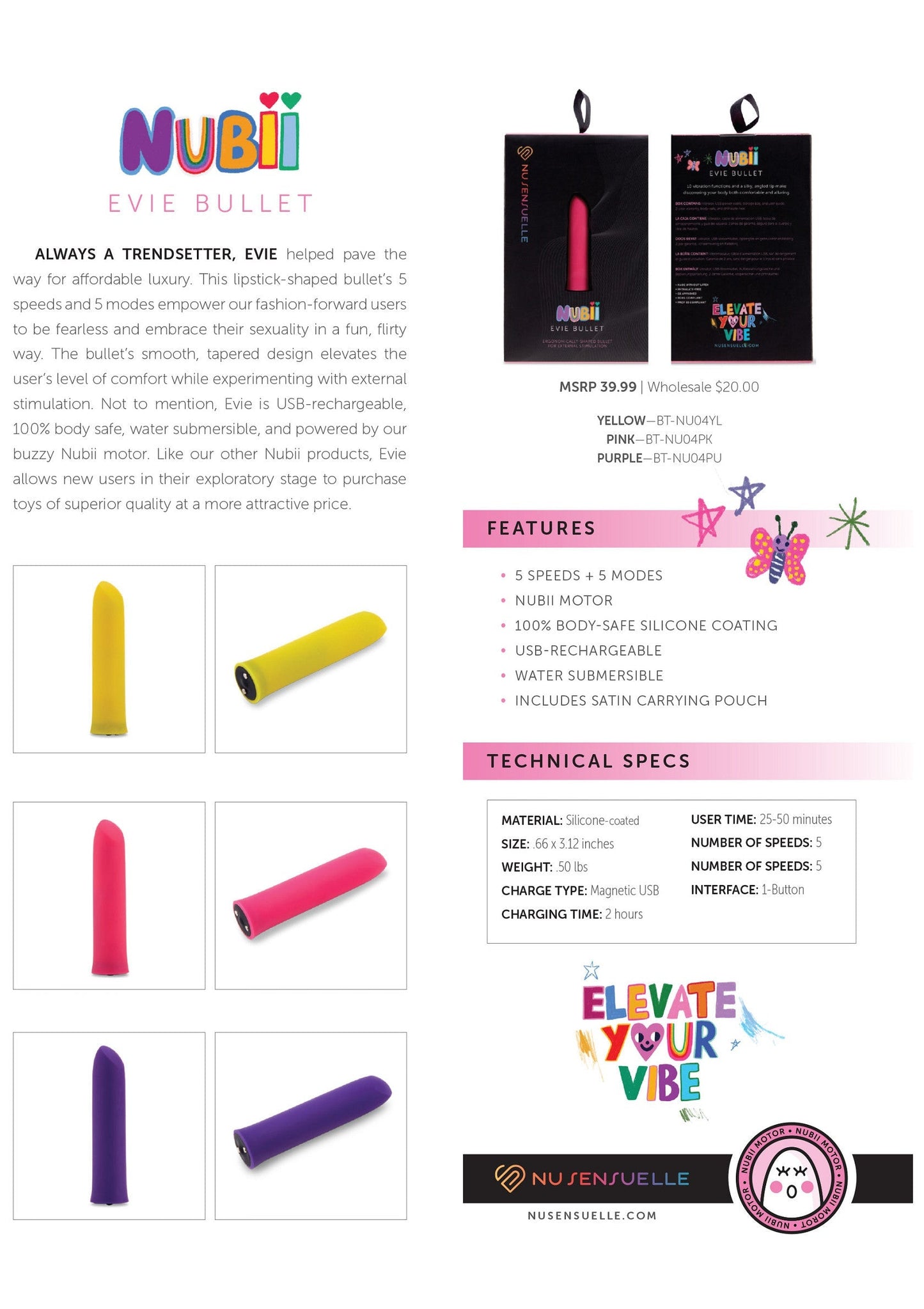 Nubii Evie Bullet PINK - 10