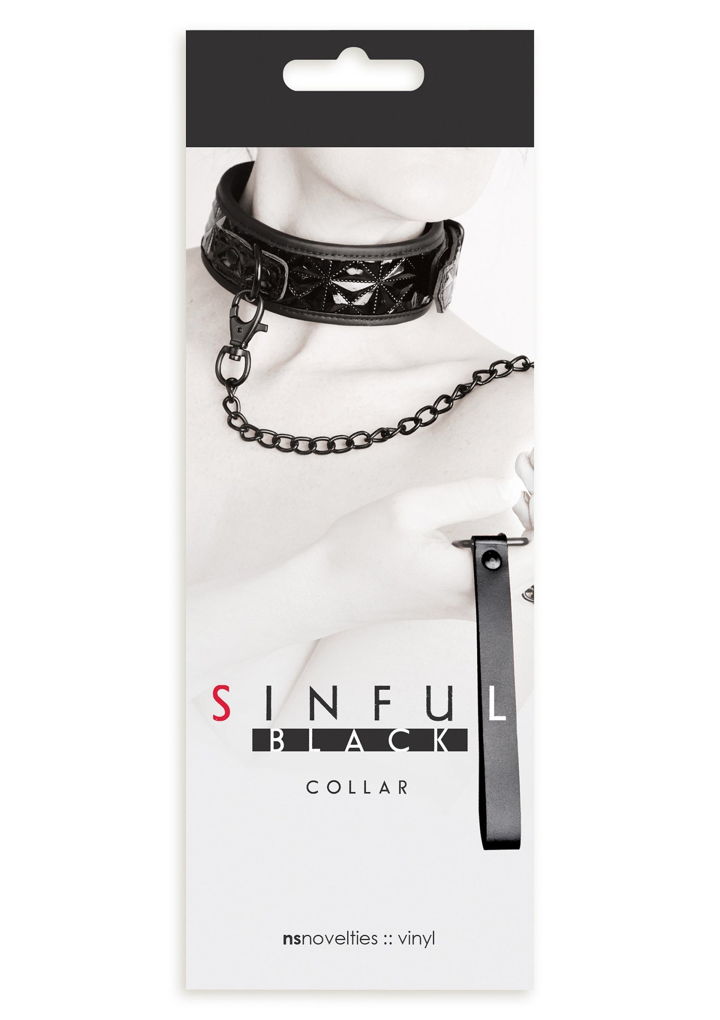 NS Novelties Sinful 2' Collar BLACK - 0
