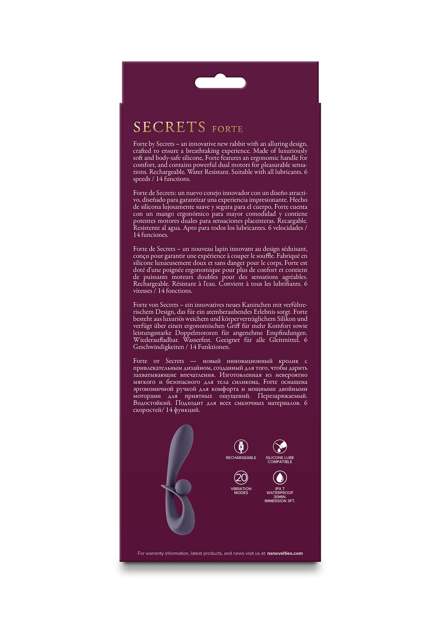 NS Novelties Secrets Forte GREY - 0