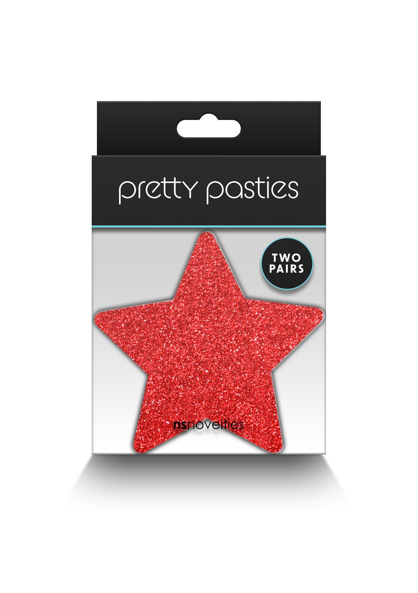 NS Novelties Pretty Pasties Glitter Stars Black/Gold 2 Pair RED - 2