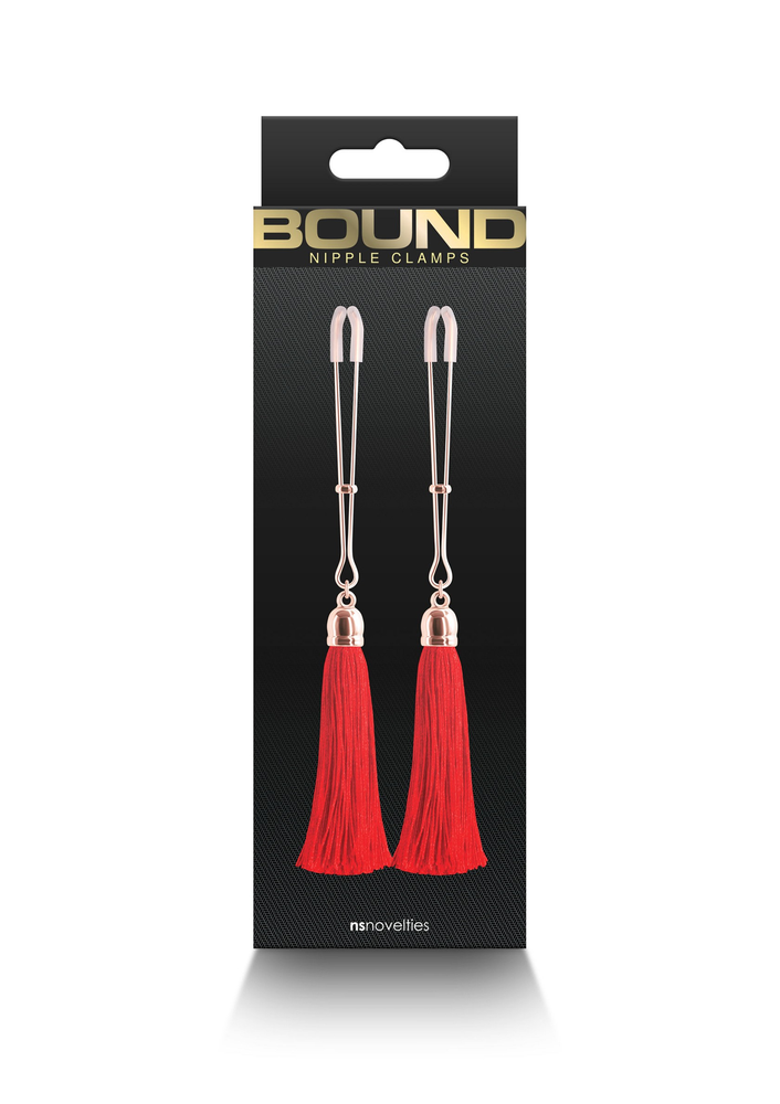 NS Novelties Bound Nipple Clamps T1 RED - 0