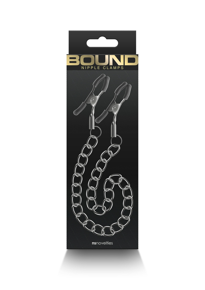 NS Novelties Bound Nipple Clamps DC2 BLACK - 2