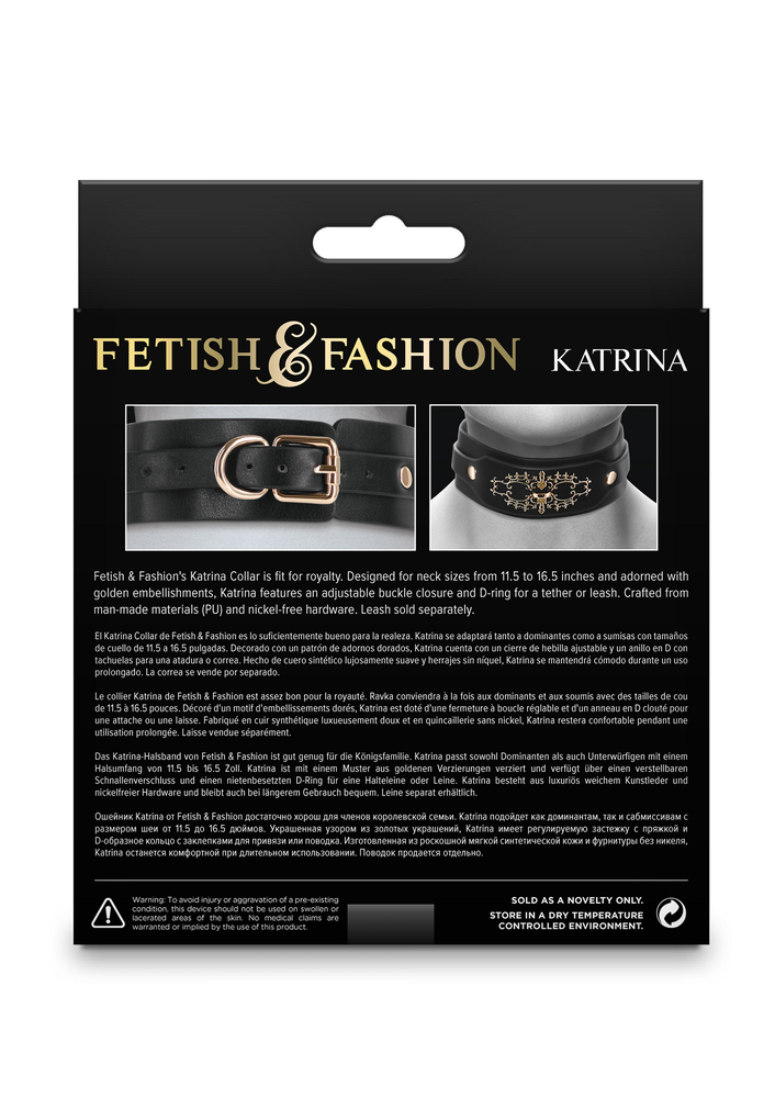 NS Novelties Fetish & Fashion Katrina Collar BLACK - 2