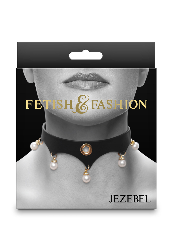 NS Novelties Fetish & Fashion Jezebel Collar BLACK - 0