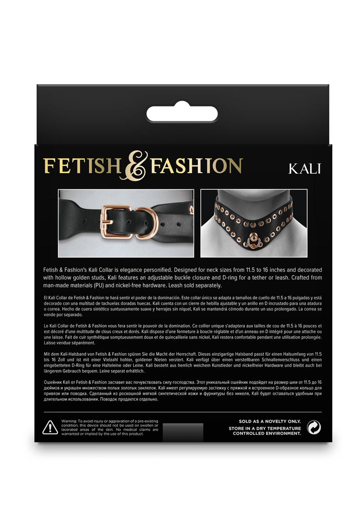 NS Novelties Fetish & Fashion Kali Collar BLACK - 2