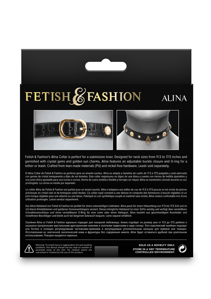NS Novelties Fetish & Fashion Alina Collar BLACK - 1