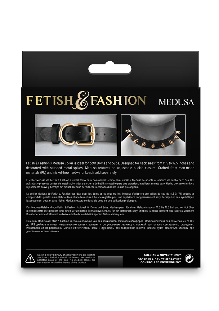 NS Novelties Fetish & Fashion Medusa Collar BLACK - 2