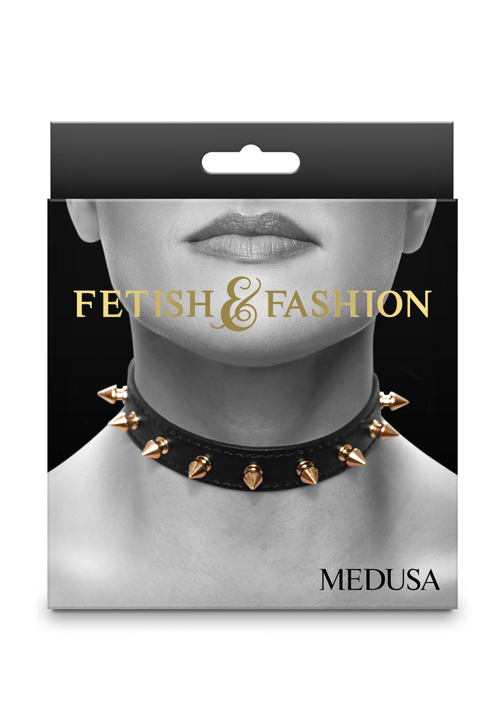 NS Novelties Fetish & Fashion Medusa Collar BLACK - 0