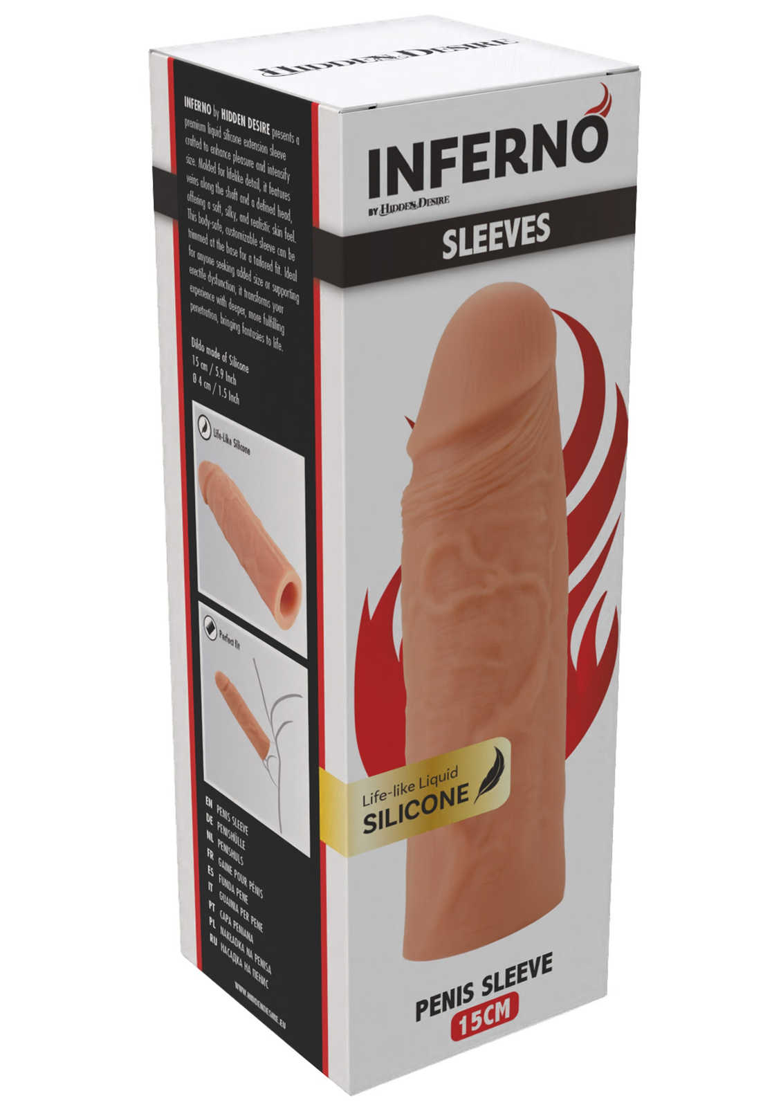 Penis Sleeve Liquid Silicone 15 cm SKIN - 1