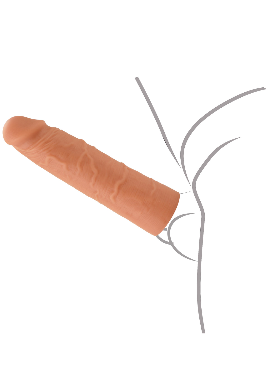 Penis Sleeve Liquid Silicone 15 cm SKIN - 8
