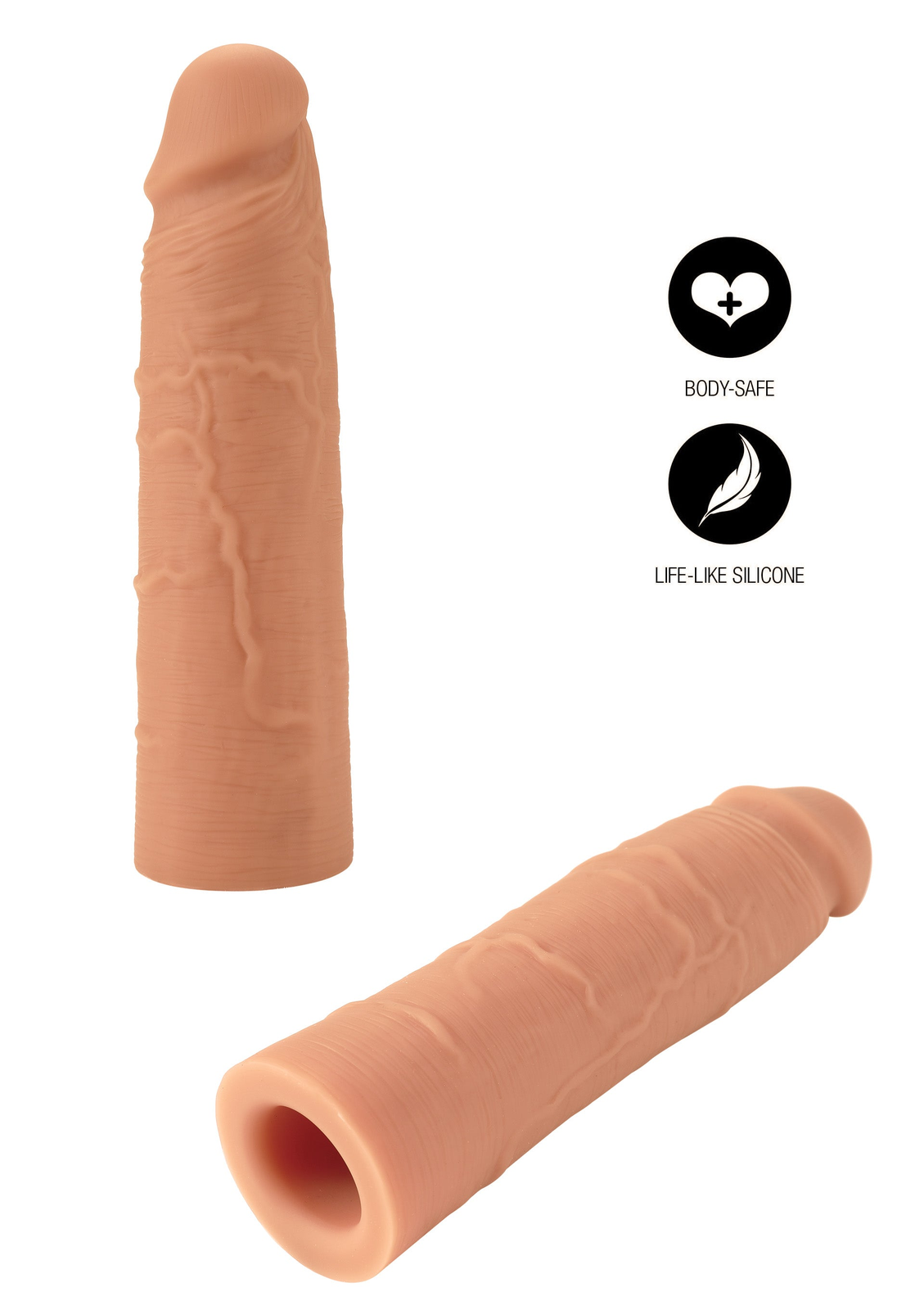 Penis Sleeve Liquid Silicone 18 cm SKIN - 8