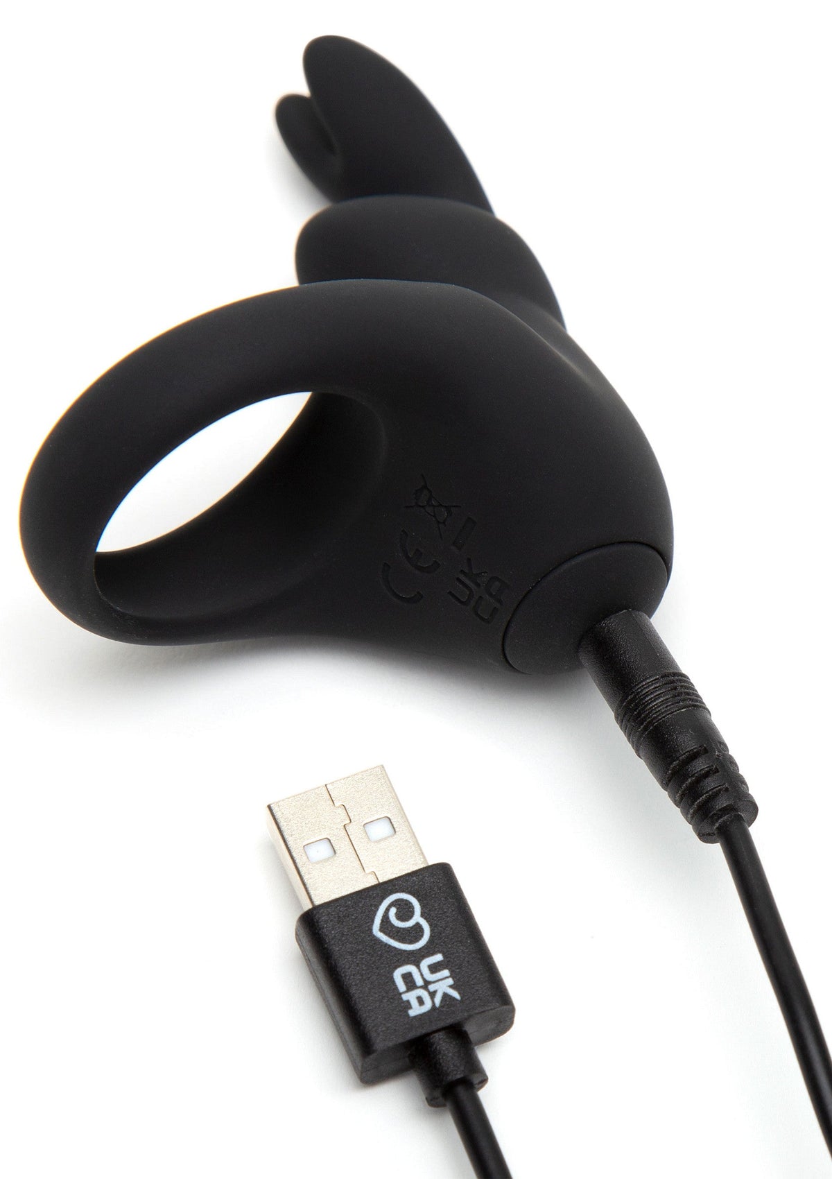 Silicone Rabbit Cock Ring BLACK - 5