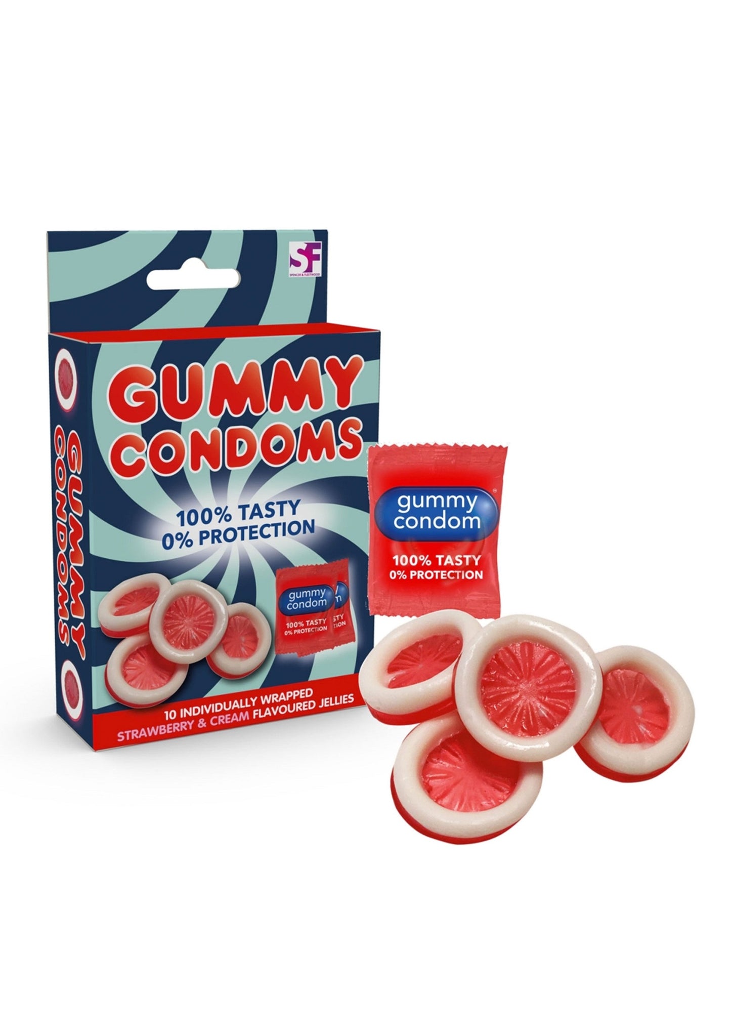 S&F Gummy Condoms Candy WHITE - 1