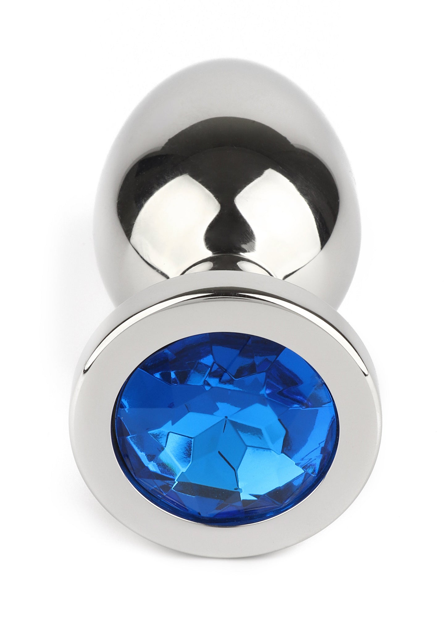 Mr. Steel Jewled Butt Plug Large BLUE - 3