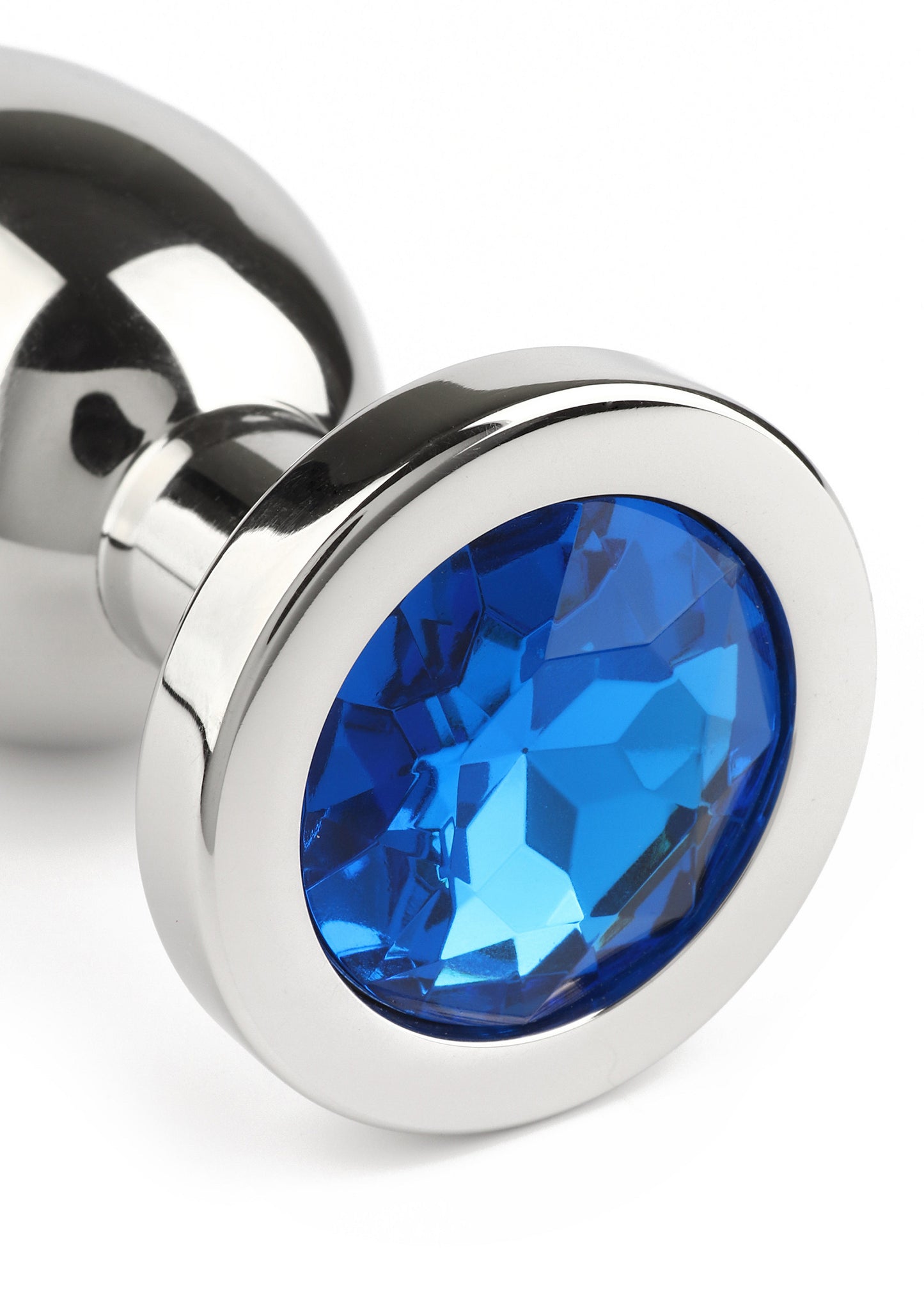 Mr. Steel Jewled Butt Plug Large BLUE - 5