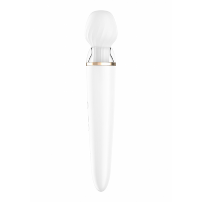 Double Wand-er Wand - Massage Wand en Vibrator - Wit Weiß - 0